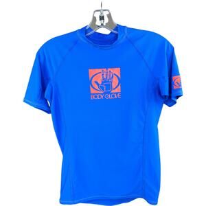 Body Glove Juniors Short Arm Fitted Rashguard, Male. Junior, Royal Blue, 14